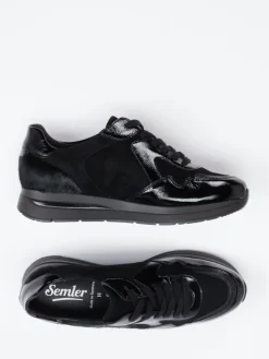 – Komfort-Sneaker aus Velours- und Lackleder*Semler Best