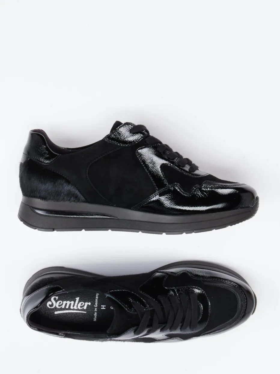 – Komfort-Sneaker aus Velours- und Lackleder*Semler Best