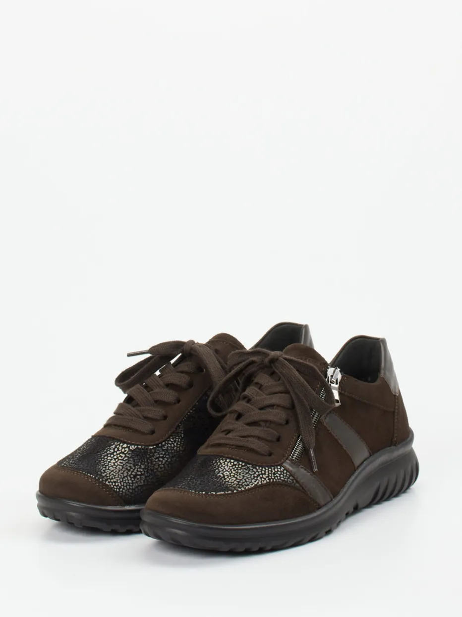 – Komfort-Sneaker aus Veloursleder dunkel*Semler Outlet