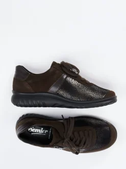 – Komfort-Sneaker aus Veloursleder dunkel*Semler Outlet