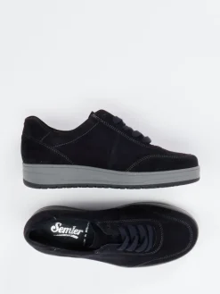 Damen Semler – Komfort-Sneaker aus Veloursleder dunkel