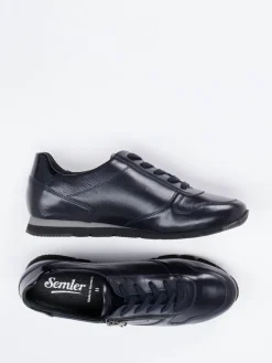 Damen Semler – Komfort-Sneaker aus Kalbleder dunkel