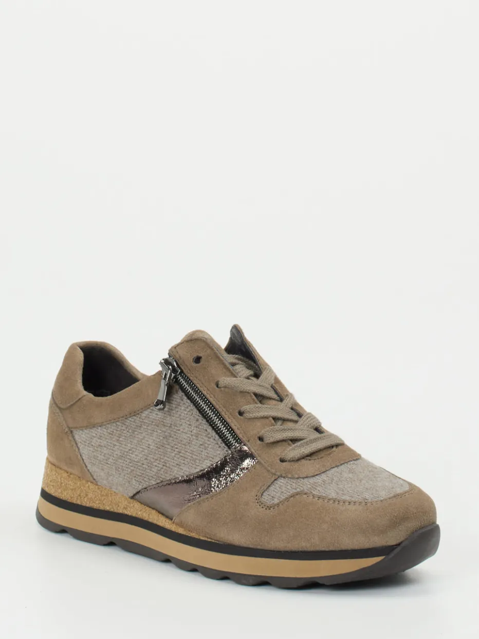 – Komfort-Sneaker aus Veloursleder taupe*Semler Outlet