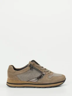 – Komfort-Sneaker aus Veloursleder taupe*Semler Outlet