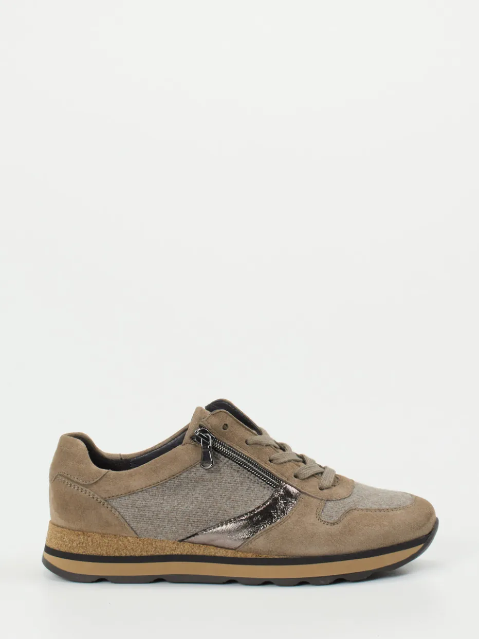 – Komfort-Sneaker aus Veloursleder taupe*Semler Outlet
