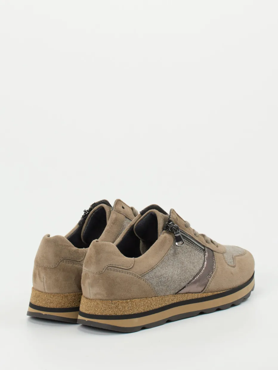 – Komfort-Sneaker aus Veloursleder taupe*Semler Outlet