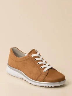 Damen Semler – Komfort-Sneaker aus Veloursleder cognac