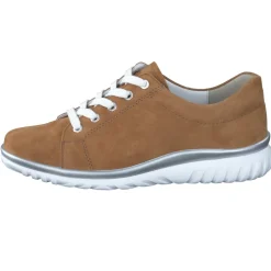 Damen Semler – Komfort-Sneaker aus Veloursleder cognac