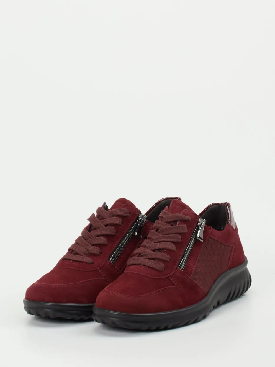 Damen Semler – Komfort-Sneaker aus Veloursleder Bordeaux