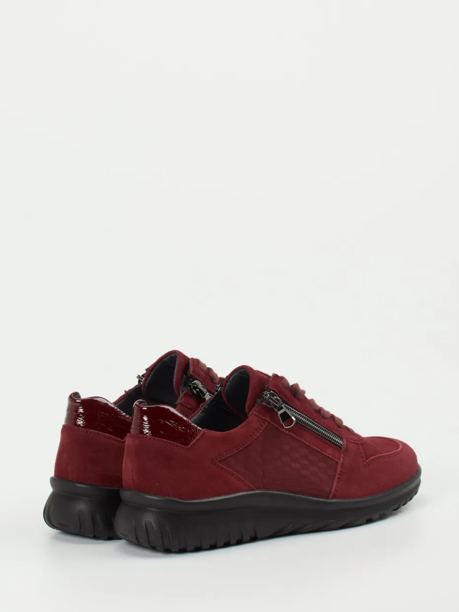Damen Semler – Komfort-Sneaker aus Veloursleder Bordeaux