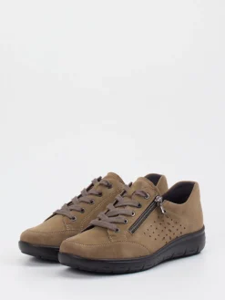Damen Semler – Komfort-Sneaker aus Veloursleder taupe