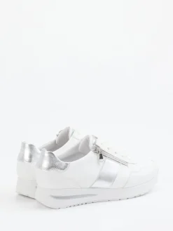 Damen Semler – Komfort-Sneaker aus Kalbleder -silber