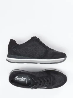 Damen Semler – Komfort-Sneaker aus Veloursleder Anthrazit