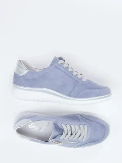 – Komfort-Sneaker aus Veloursleder Lavendel*Semler Discount