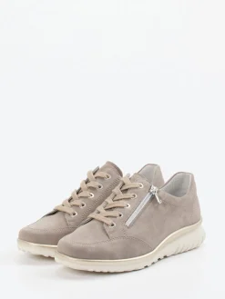Damen Semler – Komfort-Sneaker aus Veloursleder Taupe