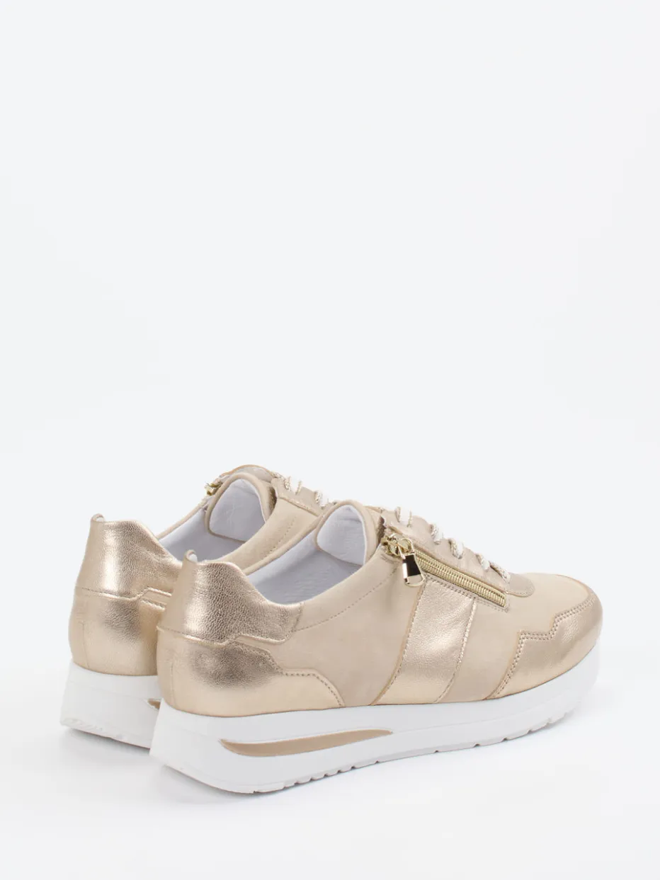 Damen Semler – Komfort-Sneaker aus Veloursleder champagner