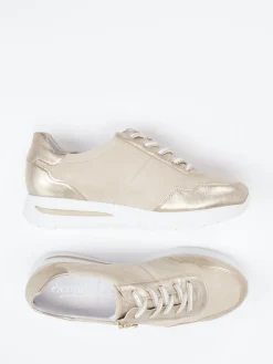 Damen Semler – Komfort-Sneaker aus Veloursleder champagner