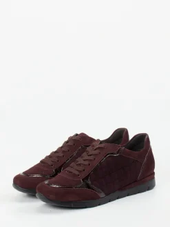 Damen Semler – Komfort-Sneaker aus Veloursleder bordeaux