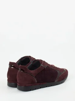 Damen Semler – Komfort-Sneaker aus Veloursleder bordeaux