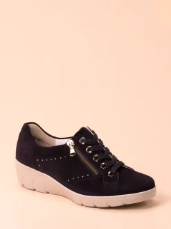 – Komfort-Sneaker aus Veloursleder Dunkel*Semler Best