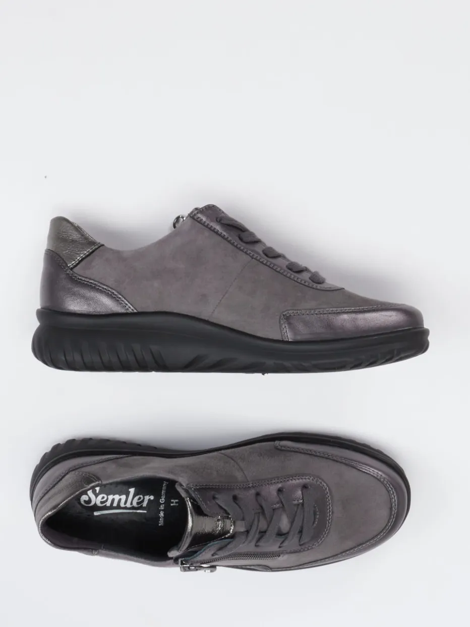 – Komfort-Sneaker aus Leder metallic*Semler Discount