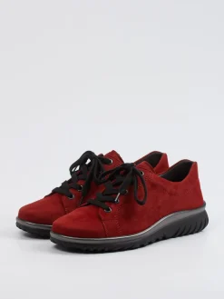 – Komfort-Sneaker aus Veloursleder dunkelrot*Semler New