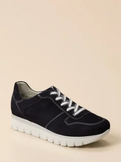 Damen Semler – Komfort-Sneaker aus Veloursleder Dunkel