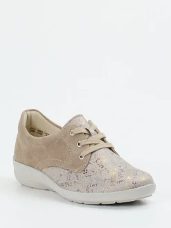 Damen Semler – Komfort-Sneaker aus Veloursleder taupe