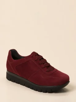 – Komfort-Sneaker aus Veloursleder bordeaux*Semler New
