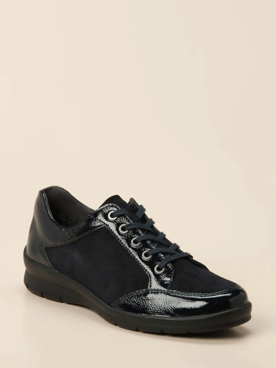 – Komfort-Sneaker aus Lackleder und Veloursleder*Semler Best