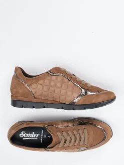 – Komfort-Sneaker aus Veloursleder cognac*Semler Online