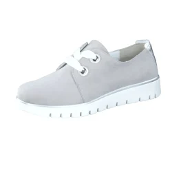 Damen Semler – Komfort-Sneaker aus Veloursleder hellgrau