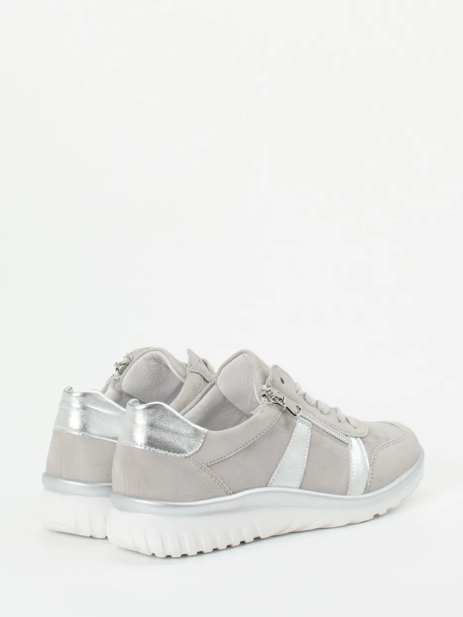 Damen Semler – Komfort-Sneaker aus Veloursleder hellgrau