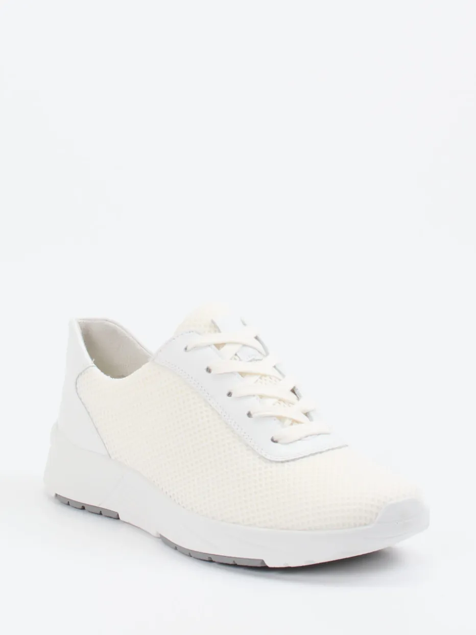 – Komfort-Sneaker aus Mesh und Kalbleder Creme*Semler