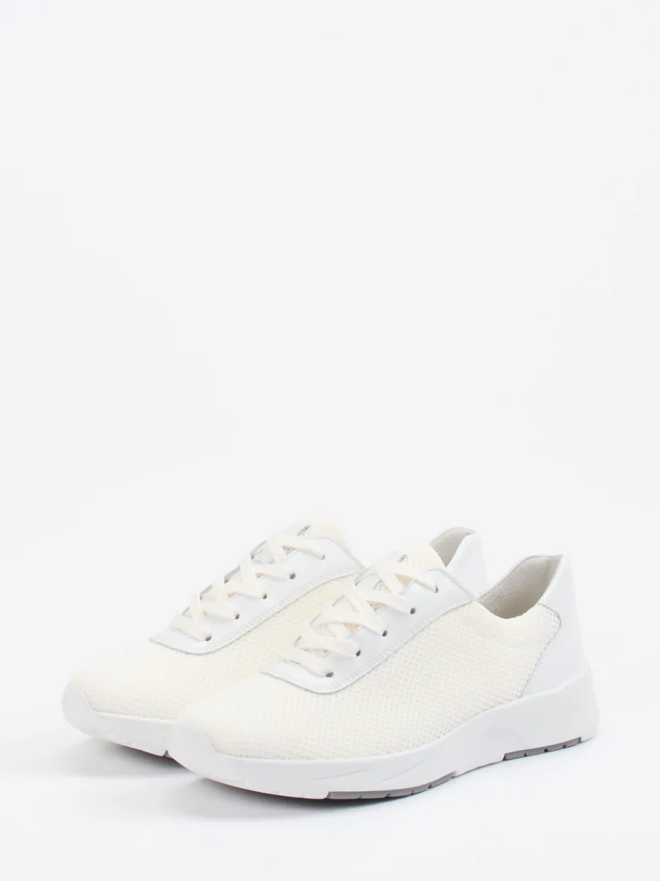 – Komfort-Sneaker aus Mesh und Kalbleder Creme*Semler