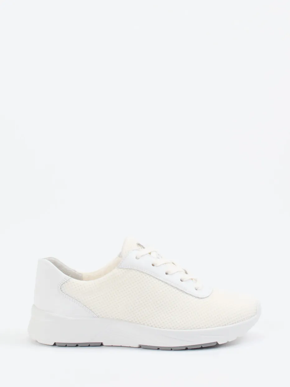 – Komfort-Sneaker aus Mesh und Kalbleder Creme*Semler