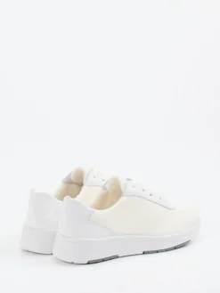 – Komfort-Sneaker aus Mesh und Kalbleder Creme*Semler