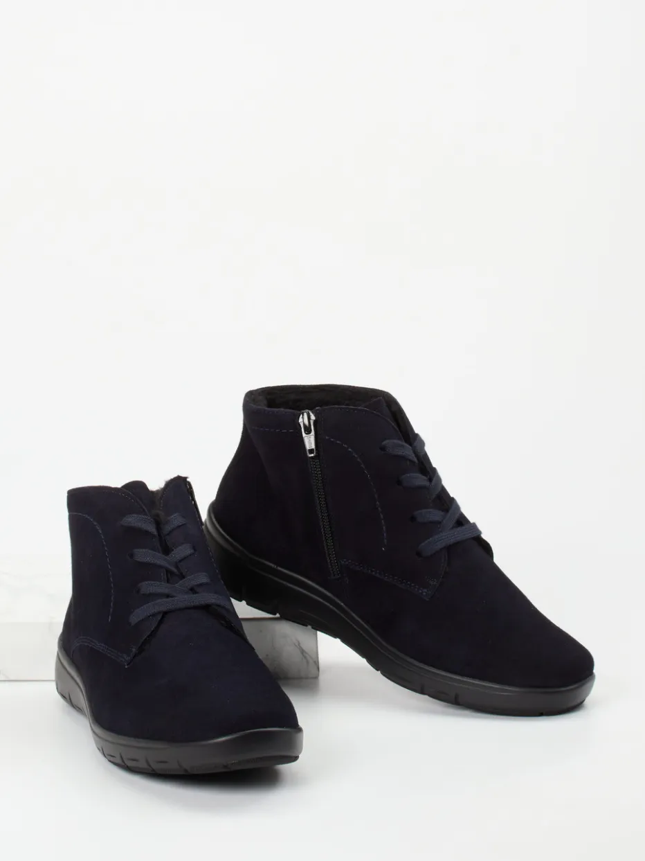 – Komfort-Stiefelette aus Veloursleder Dunkel*Semler Hot