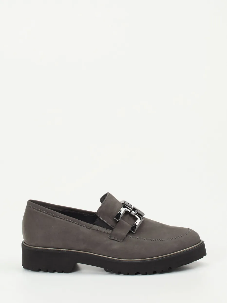 Damen Semler – Loafer aus Nubukleder in Anthrazit