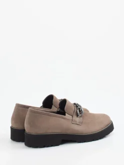 Damen Semler – Loafer aus Veloursleder in Taupe