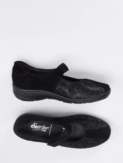 Damen Semler – Mary Janes aus Stretch mit Klettverschluss