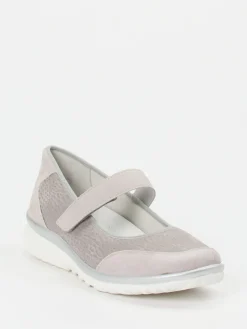 Damen Semler – Mary Janes aus Veloursleder Hell