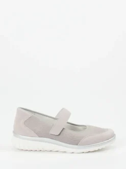 Damen Semler – Mary Janes aus Veloursleder Hell