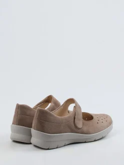 Damen Semler – Mary Janes aus Veloursleder in Taupe