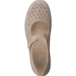 Damen Semler – Mary Janes aus Veloursleder in Taupe