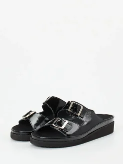 Damen Semler – Pantoletten aus Lackleder in