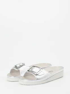 Damen Semler – Pantoletten aus Metallicleder in