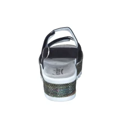 Damen Semler – Plateau-Sandalen aus Veloursleder Schwarz