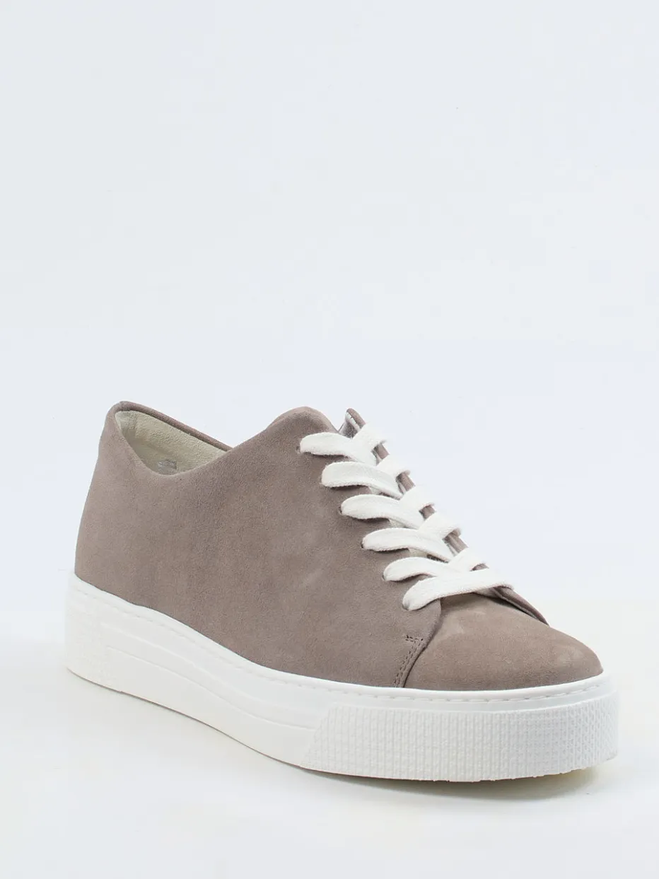 – Plateau-Sneaker aus Veloursleder taupe*Semler Hot
