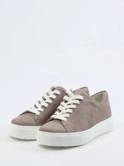 – Plateau-Sneaker aus Veloursleder taupe*Semler Hot